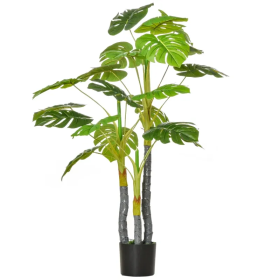 4FT Artificial Monstera Tree, Faux Decorative Plant in Nursery Pot for Indoor or Outdoor Décor