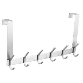 tainless Steel Heavy Duty Over Door Hanger Holder for Coat Robe Hat Clothe Towels Hanging, Bathroom Organizer