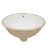 Lordear 18"x15" Oval White Ceramic Undermount Bathroom Sink