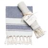 Turkish Hand Towels 2 Pack 100% Cotton Kitchen and Bathroom Hand Towels Decorative Hand Towels for Bath Guest Face Hair Tea Dishcloth 40x18 inch Blue