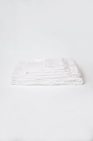 Omne Sleep 4-Piece White Microplush and Bamboo Flex Head Queen Hypoallergenic Sheet Set