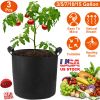 3 Pack Plant Grow Bags Potato Vegetable Planter Bags Breathable Planting Fabric Pots 7Gallons