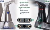 2-Handle 4-Inch Oil Rubbed Bronze Bathroom Faucet, Bathroom Vanity Sink Faucets with Pop-up Drain and Supply Hoses