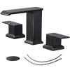 8 in. Waterfall Widespread 2-Handle Bathroom Faucet With Pop-up Drain Assembly