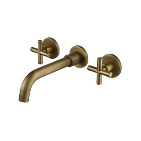 Bathroom Faucet Wall Mounted Bathroom Sink Faucet (Color: Bronze)