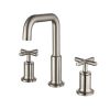 New 8 in Widespread Bathroom Faucet  2 Handles Stainless Steel 3 Hole Bathroom Sink Faucet
