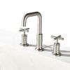 New 8 in Widespread Bathroom Faucet  2 Handles Stainless Steel 3 Hole Bathroom Sink Faucet