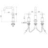 New 8 in Widespread Bathroom Faucet  2 Handles Stainless Steel 3 Hole Bathroom Sink Faucet
