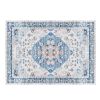 8x10FT Vintage Area Rug Modern Non Slip Carpet Boho Low Pile Soft Rug Waterproof Machine Washable Rug for Living Room Bedroom Kitchen Dining Room Unde